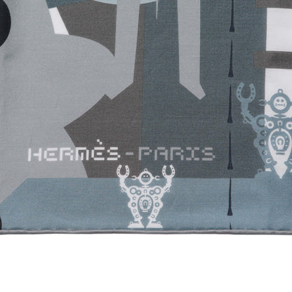 Exclusive Hermes Cotton Silk Mr Farrier Scarf 140 — Back View