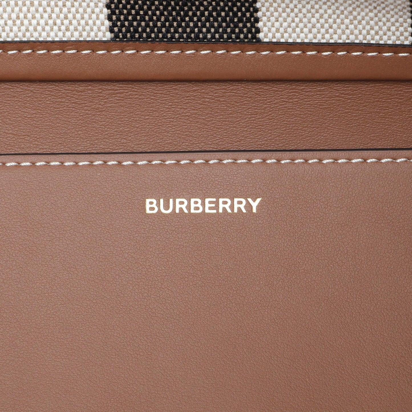 Exclusive Burberry Giant Check Canvas London Tote — Detail View