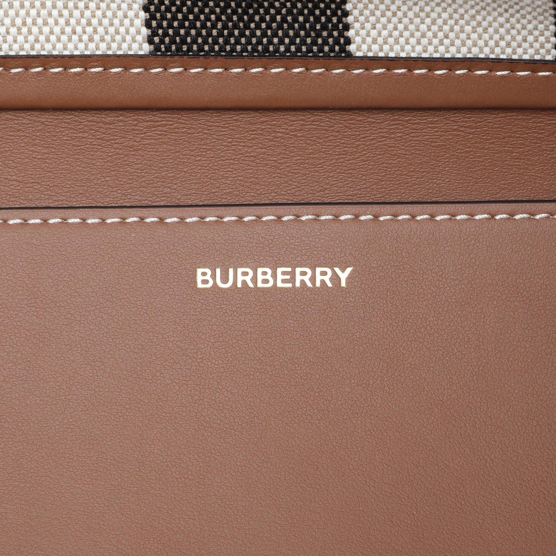 Exclusive Burberry Giant Check Canvas London Tote — Detail View