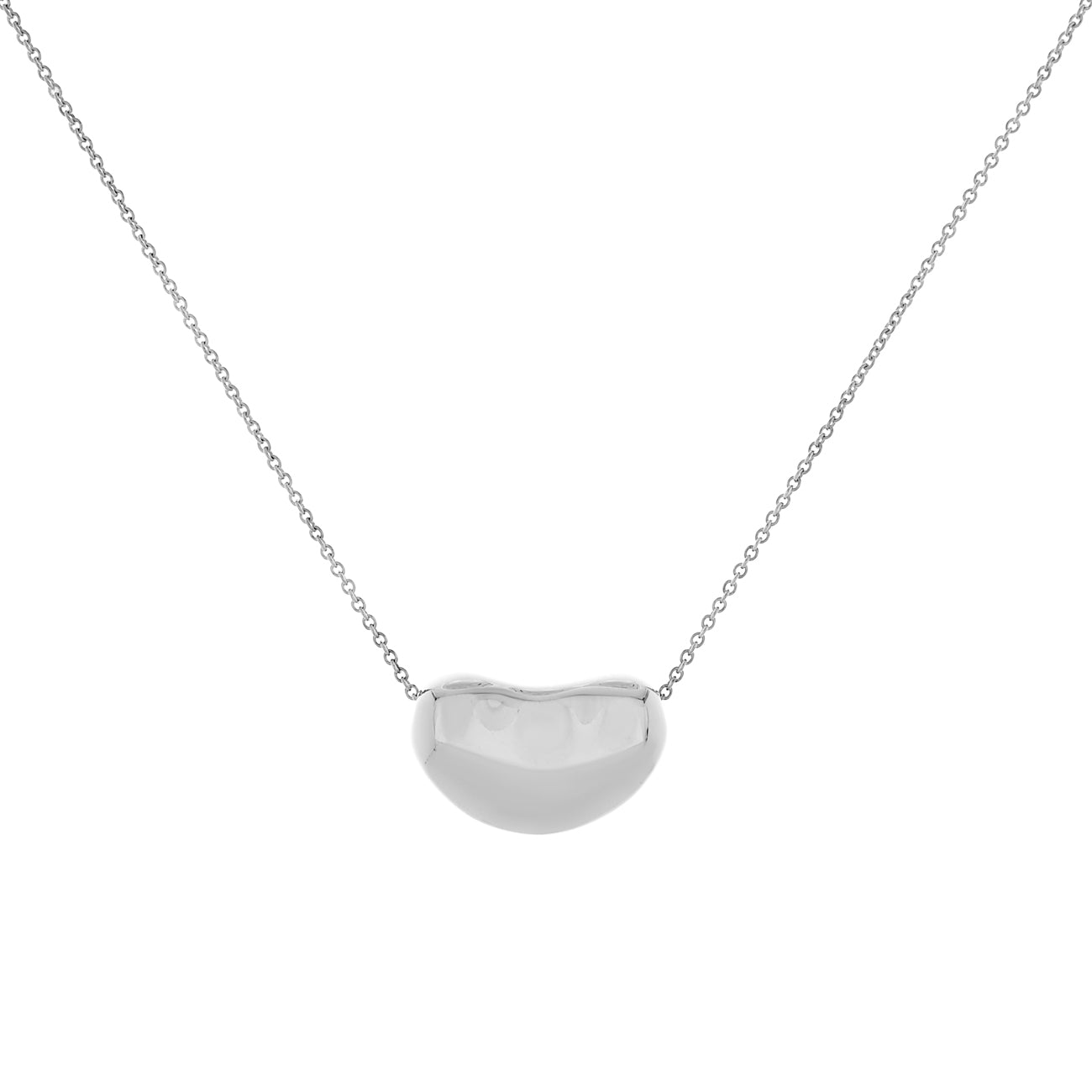 Exclusive Tiffany & Co. Sterling Silver Vintage Bean Pendant — Front View