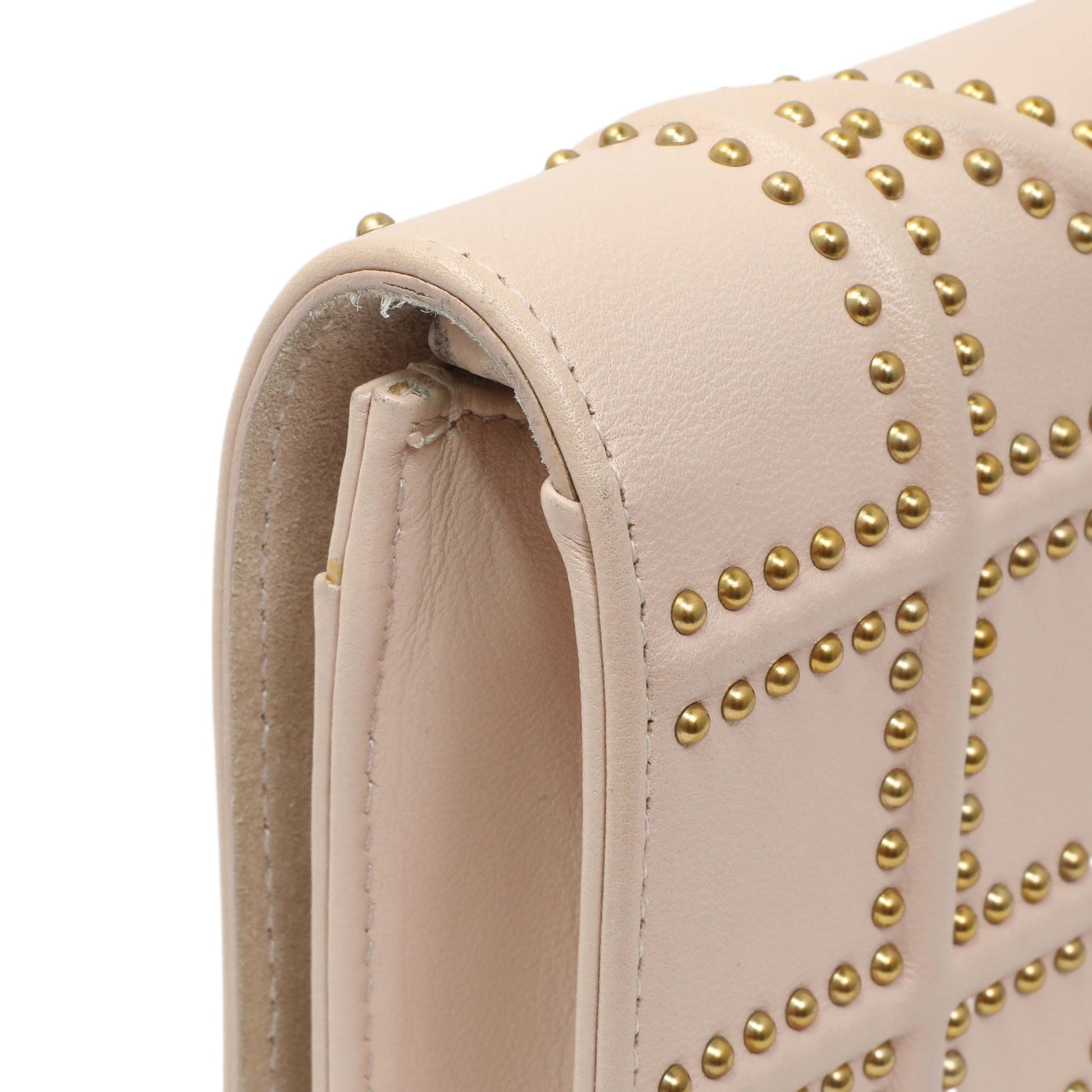 Exclusive Christian Dior Studded Calfskin Diorama Wallet On Chain — Alternate View 12