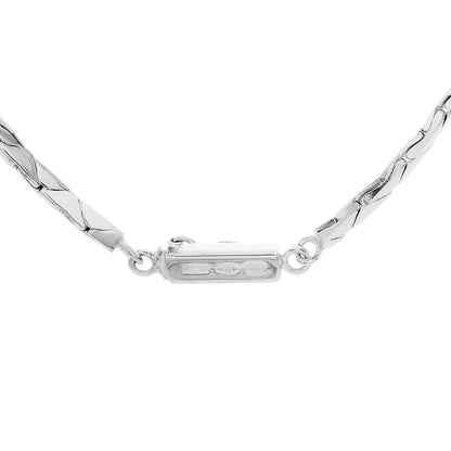 Exclusive 14K White Gold 3.75 Carat Diamond Lavaliere Necklace — Back View