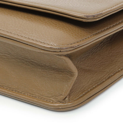 Exclusive Chanel Brown Caviar Timeless CC Wallet on Chain WOC — Detail View