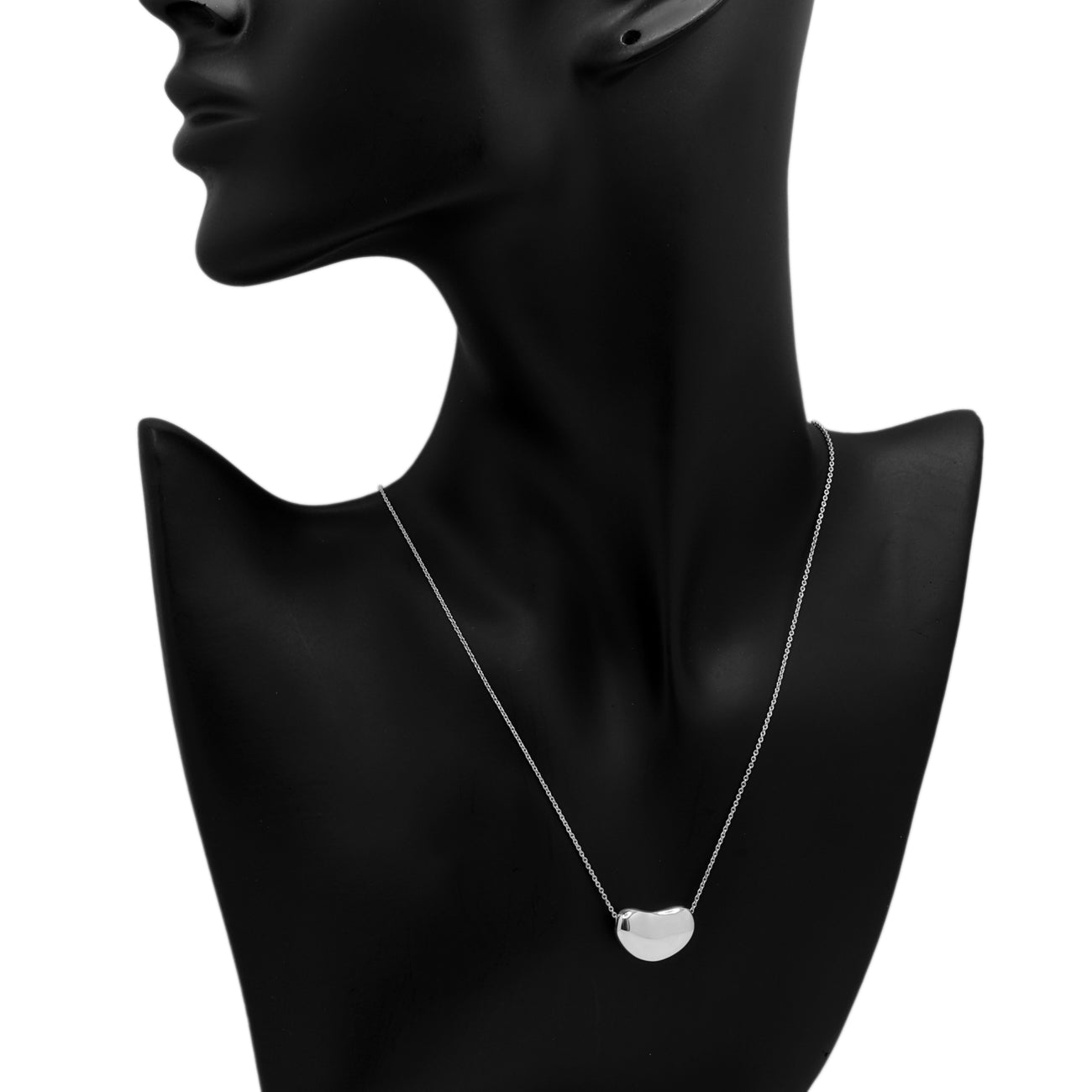 Exclusive Tiffany & Co. Sterling Silver Vintage Bean Pendant — Detail View