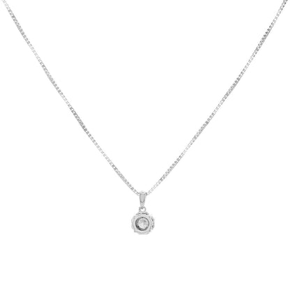 Exclusive 10K White Gold 0.48 Carat Diamond Pendant — Side View