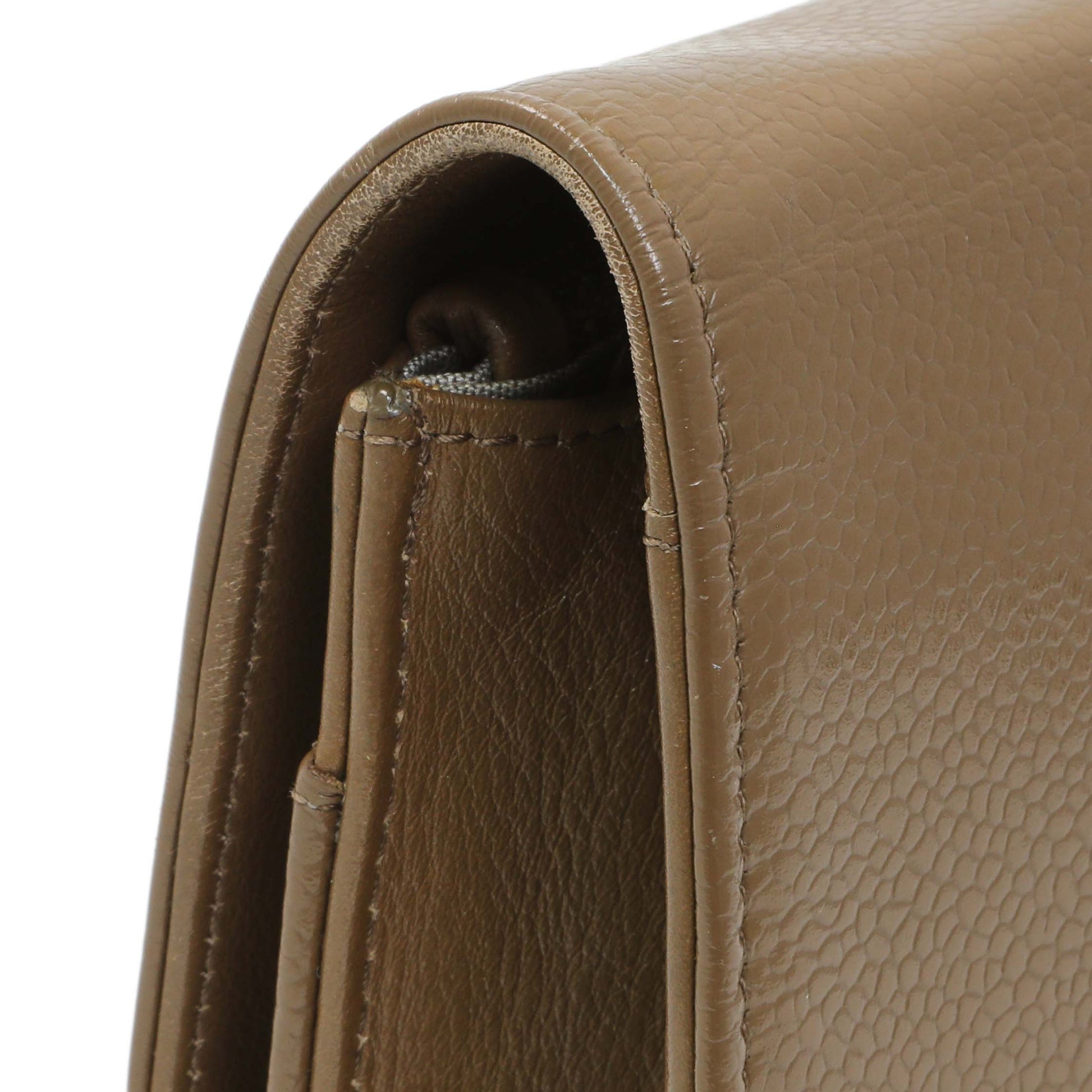 Exclusive Chanel Brown Caviar Timeless CC Wallet on Chain WOC — Alternate View 13