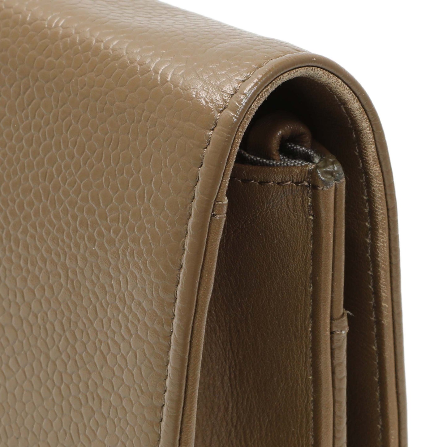 Exclusive Chanel Brown Caviar Timeless CC Wallet on Chain WOC — Alternate View 14