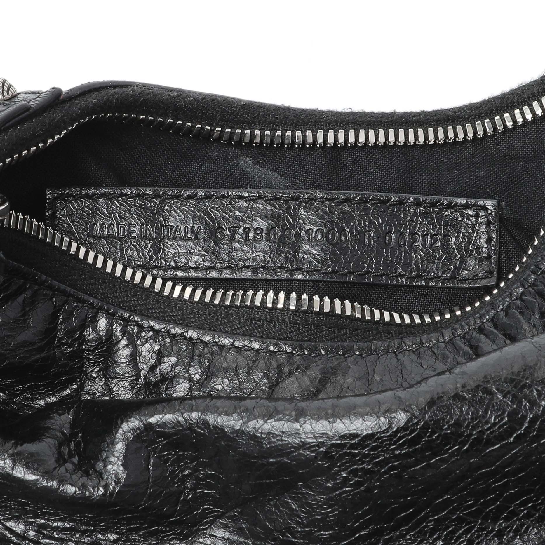 Exclusive Balenciaga Black Agneau Arena Le Cagole Shoulder Bag XS — Lifestyle View