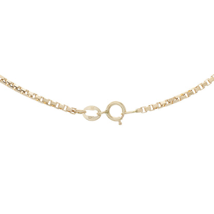Exclusive 10K Yellow Gold Box Link Chain Necklace — Back View