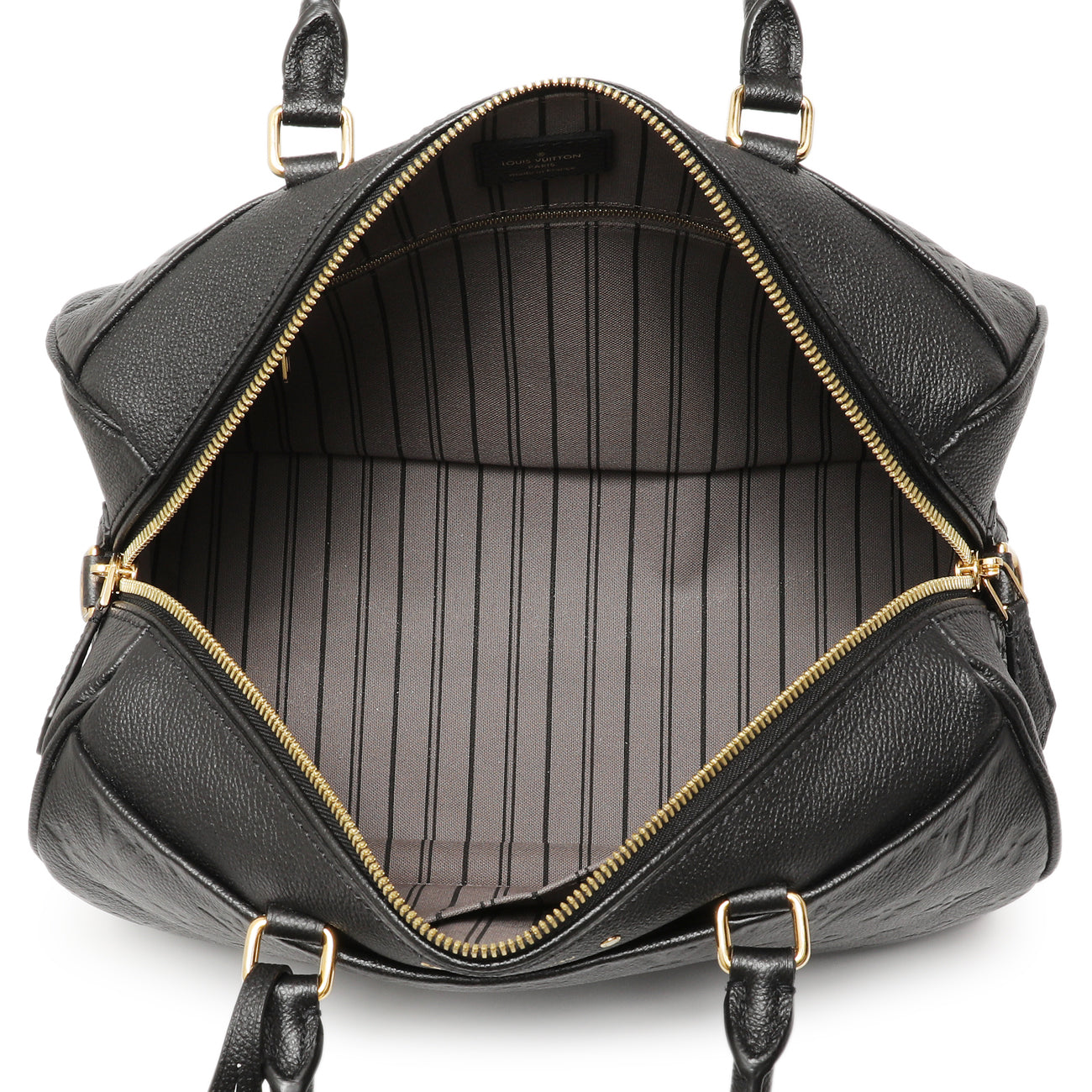 Exclusive Louis Vuitton Black Empreinte Speedy Bandouliere 30 NM — Top View