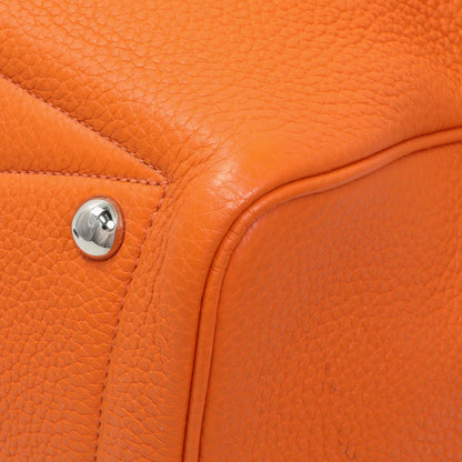 Exclusive Hermes Orange Taurillon Clemence Victoria II 35 — Alternate View 7