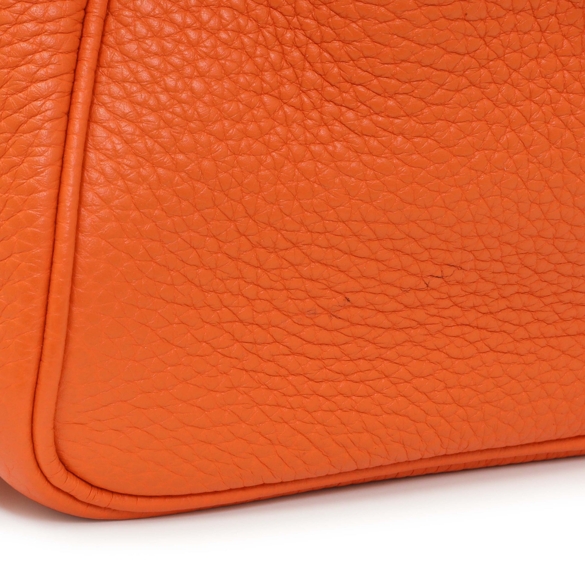 Exclusive Hermes Orange Taurillon Clemence Victoria II 35 — Alternate View 11