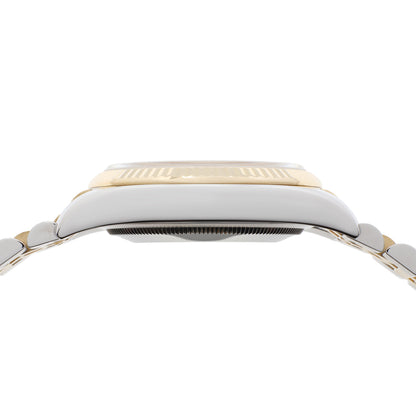 Exclusive Rolex 18K Yellow Gold Stainless Steel Diamond Datejust 36 116233 — Back View