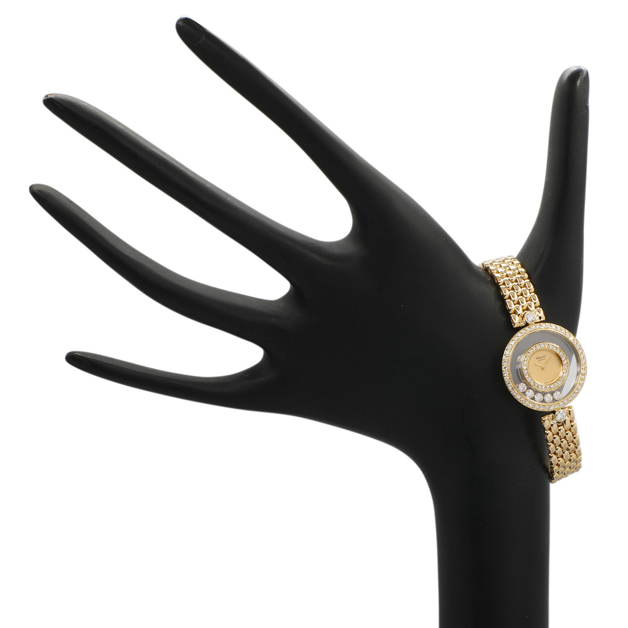 Exclusive Chopard 18K Yellow Gold Happy Diamond  Watch — Detail View