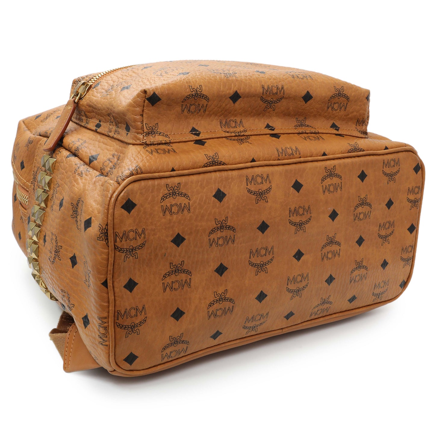 Exclusive MCM Stark Side Studs Medium Backpack — Back View