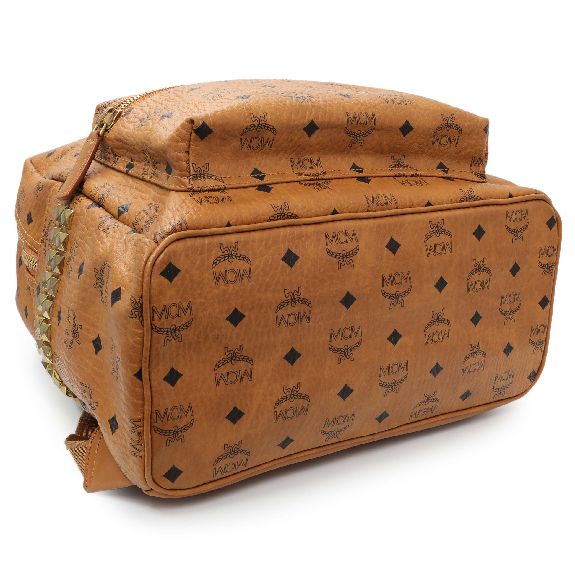 Exclusive MCM Stark Side Studs Medium Backpack — Back View