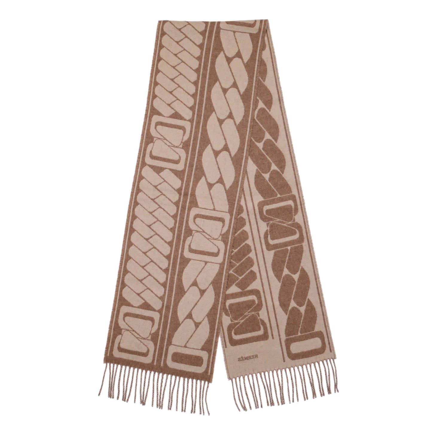 Exclusive Hermes Cashmere Clic, C'est Noue Scarf — Side View