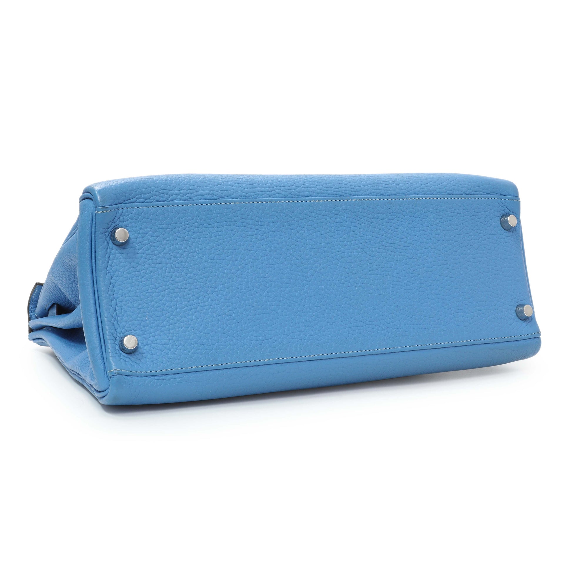 Exclusive Hermes Blue Paradise Taurillon Clemence Kelly Retourne 32 — Back View
