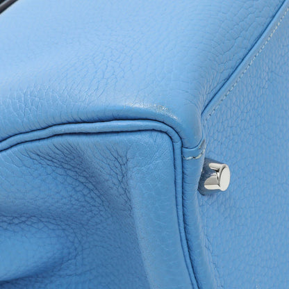 Exclusive Hermes Blue Paradise Taurillon Clemence Kelly Retourne 32 — Top View