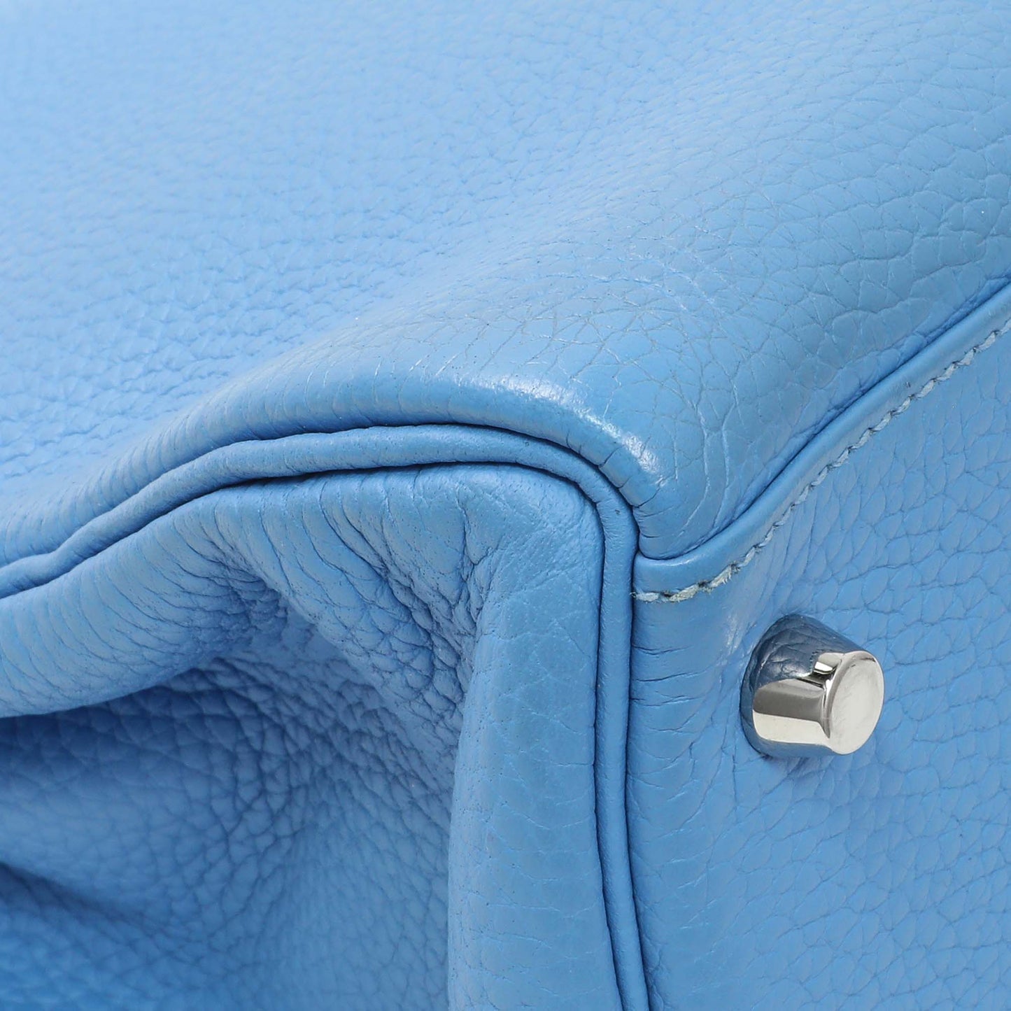 Exclusive Hermes Blue Paradise Taurillon Clemence Kelly Retourne 32 — Lifestyle View