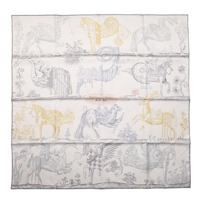 Exclusive Hermes Silk Della Cavalleria Double Face Scarf 90 — Side View