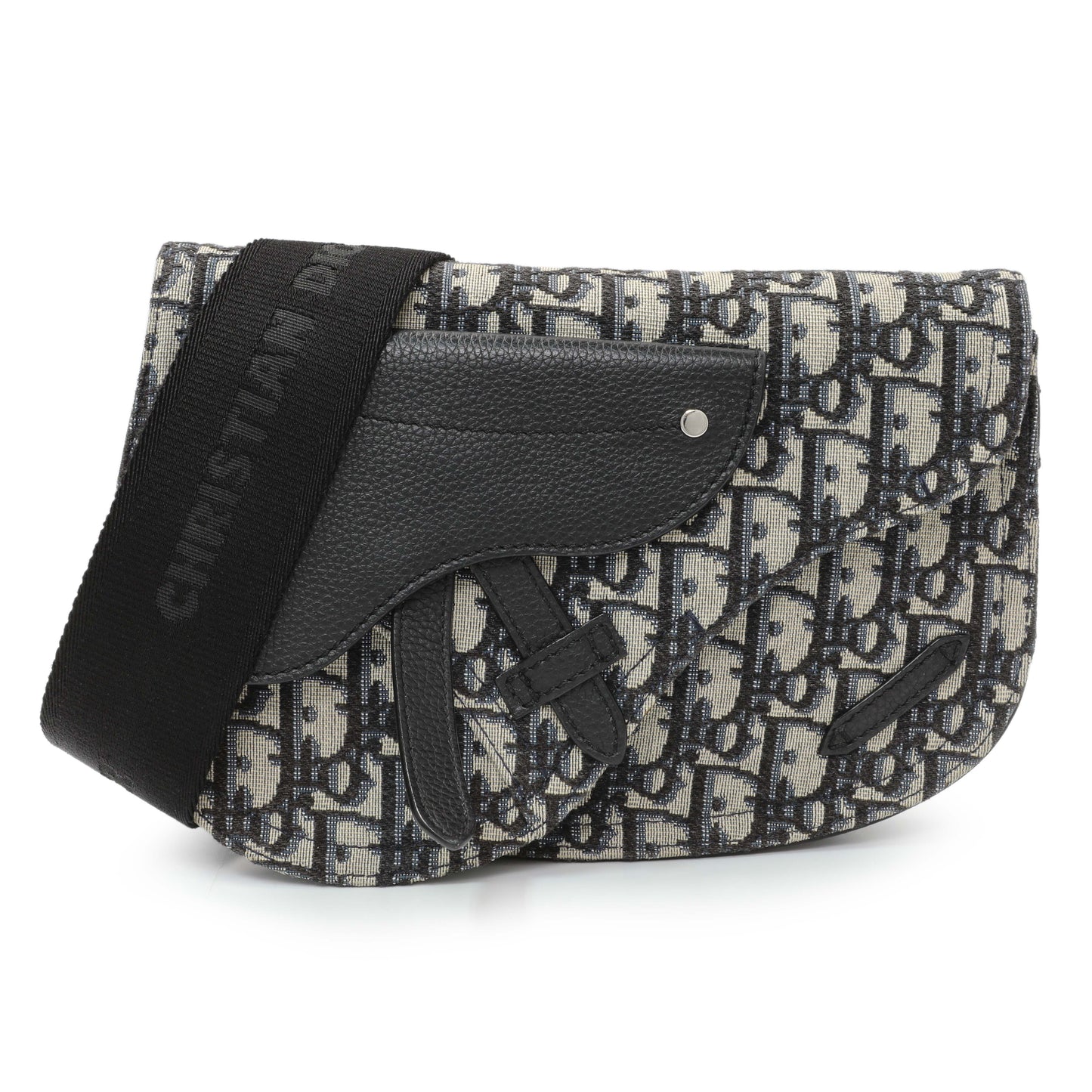 Exclusive Christian Dior Oblique Saddle Messenger Pouch — Front View