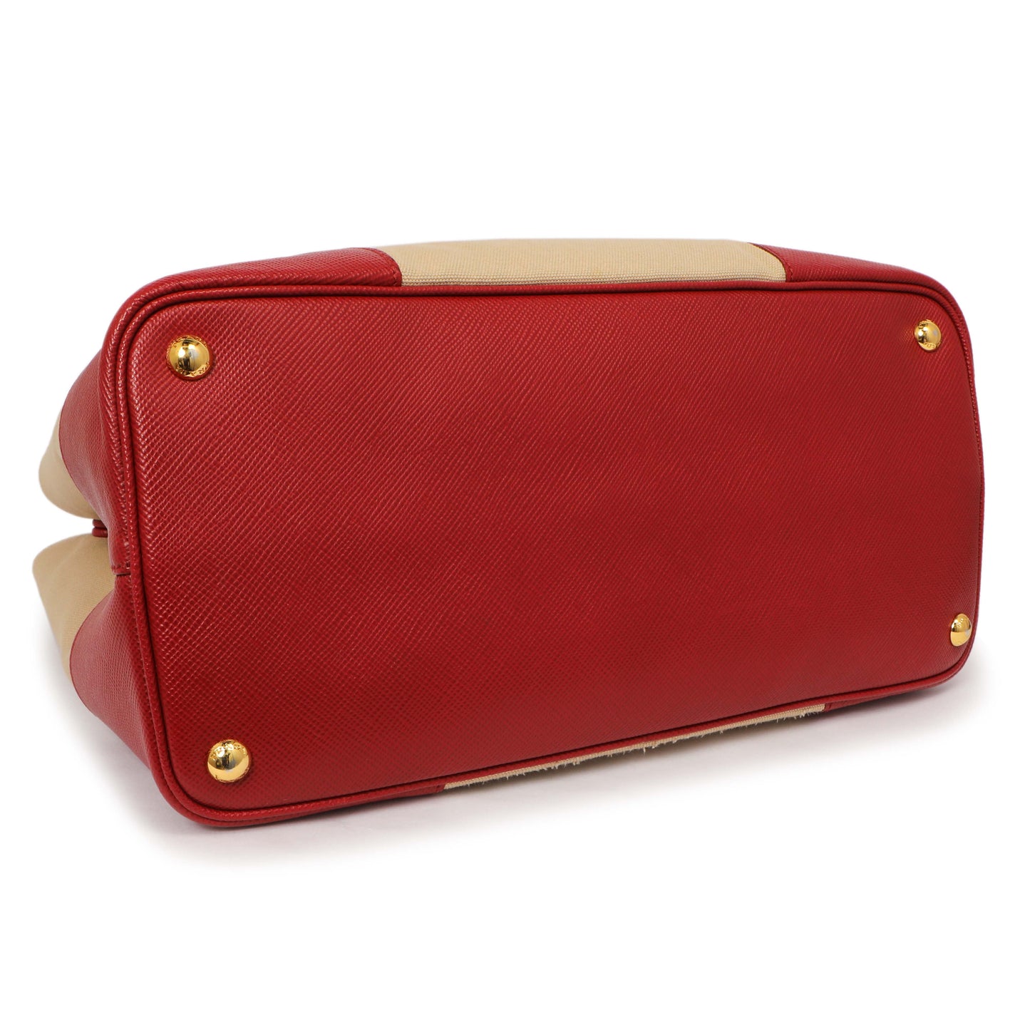 Exclusive Prada Canapa Saffiano Large Double Bag — Back View
