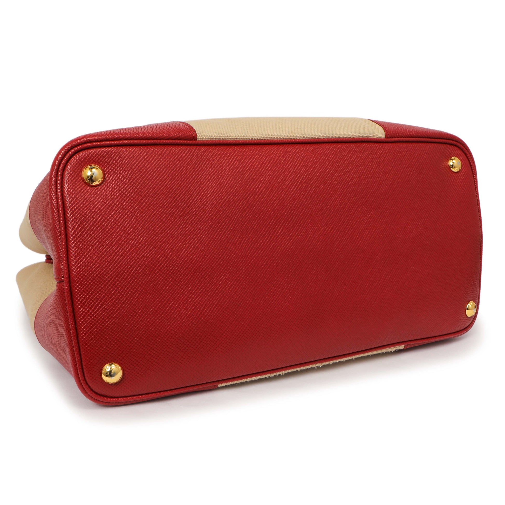 Exclusive Prada Canapa Saffiano Large Double Bag — Back View