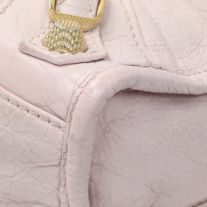 Exclusive Balenciaga Pink Agneau Giant 12 Gold Hardware Mini City — Detail View