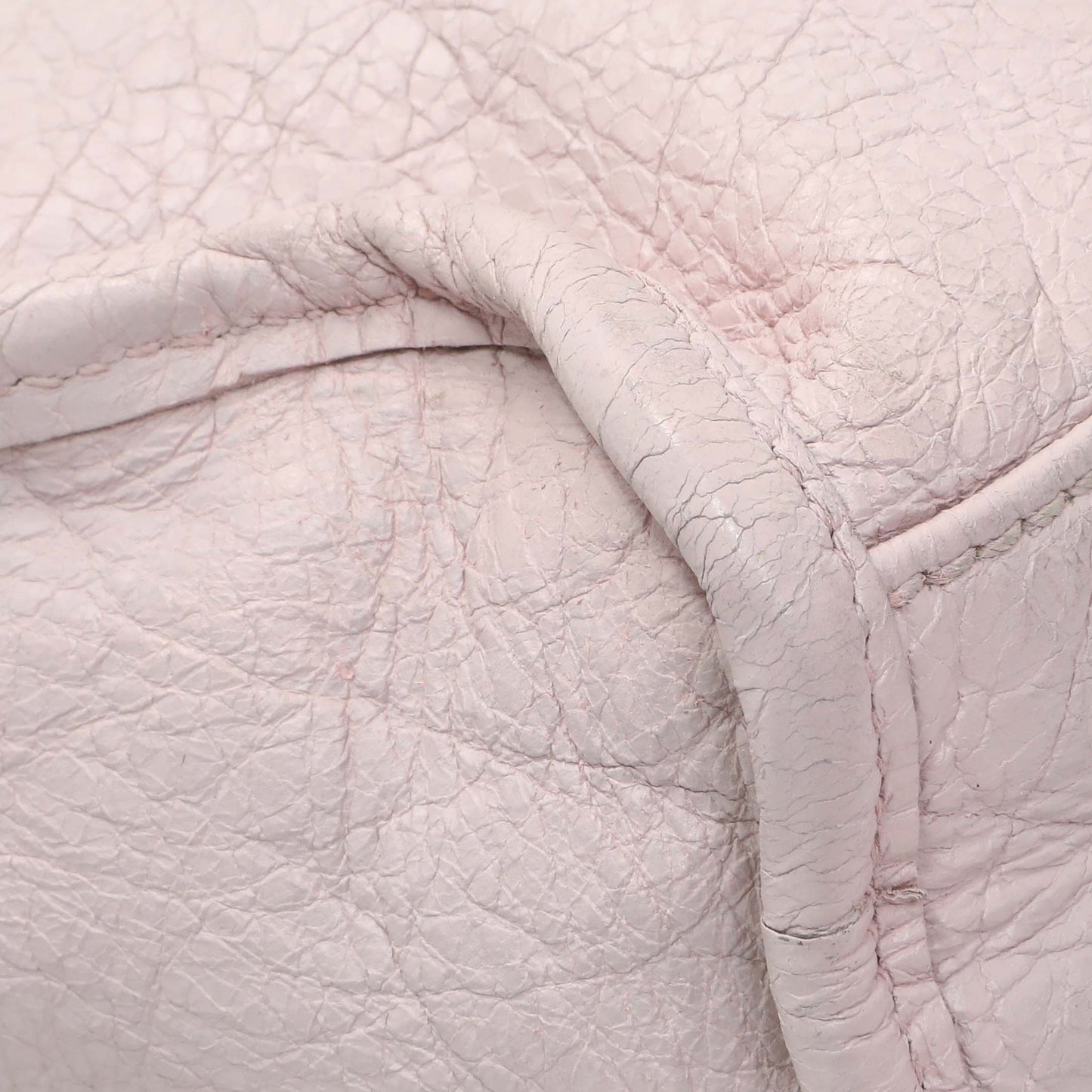 Exclusive Balenciaga Pink Agneau Giant 12 Gold Hardware Mini City — Lifestyle View