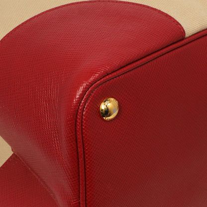 Exclusive Prada Canapa Saffiano Large Double Bag — Lifestyle View
