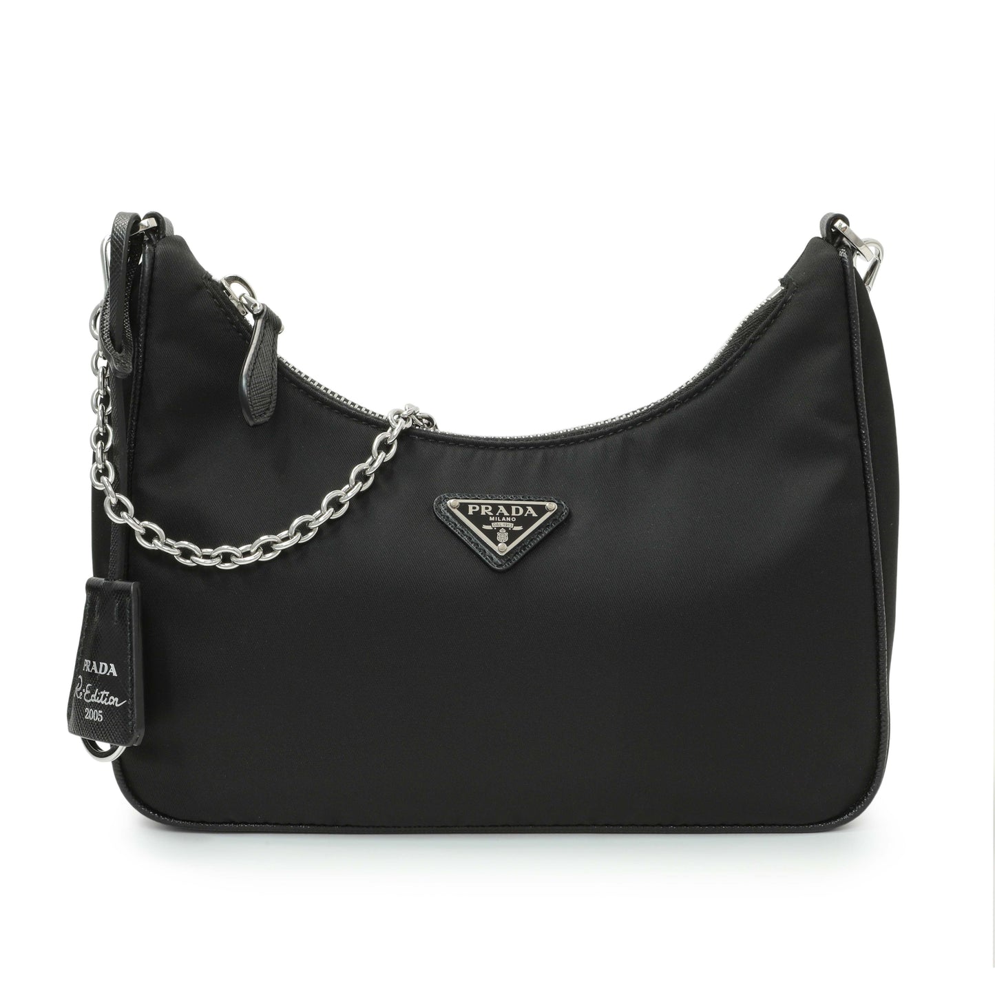 Exclusive Prada Black Nylon Re-Edition 2005 Shoulder Bag — Side View