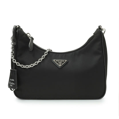 Exclusive Prada Black Nylon Re-Edition 2005 Shoulder Bag — Side View