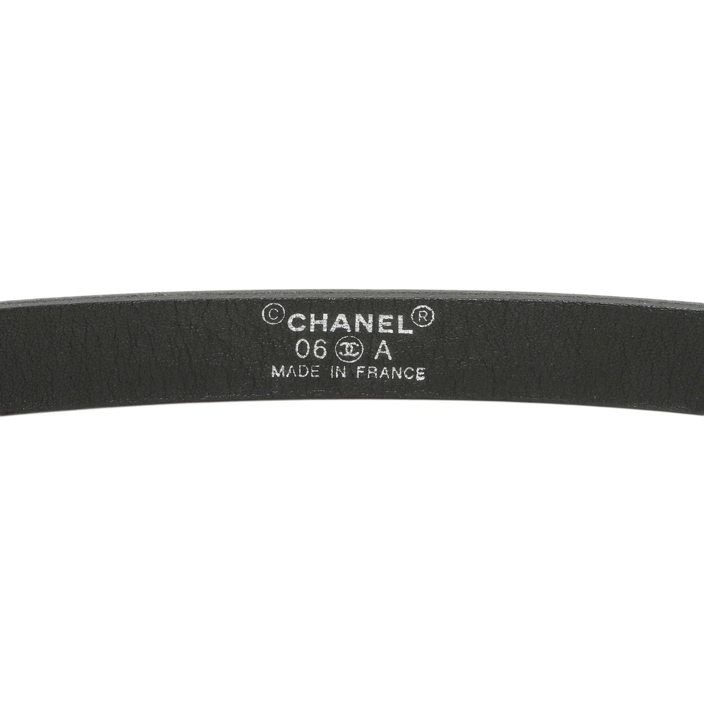 Exclusive Chanel Black Patent Strass Crystal Belt — Back View