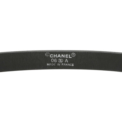 Exclusive Chanel Black Patent Strass Crystal Belt — Back View