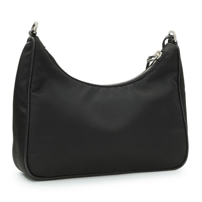 Exclusive Prada Black Nylon Re-Edition 2005 Shoulder Bag — Back View