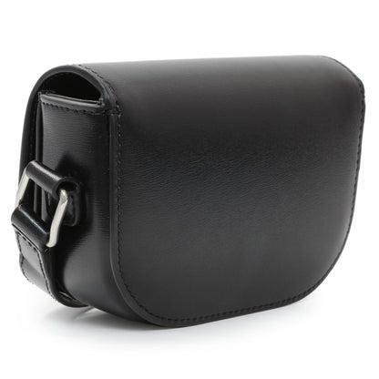 Exclusive Celine Black Shiny Calfskin Nano Triomphe Besace — Back View