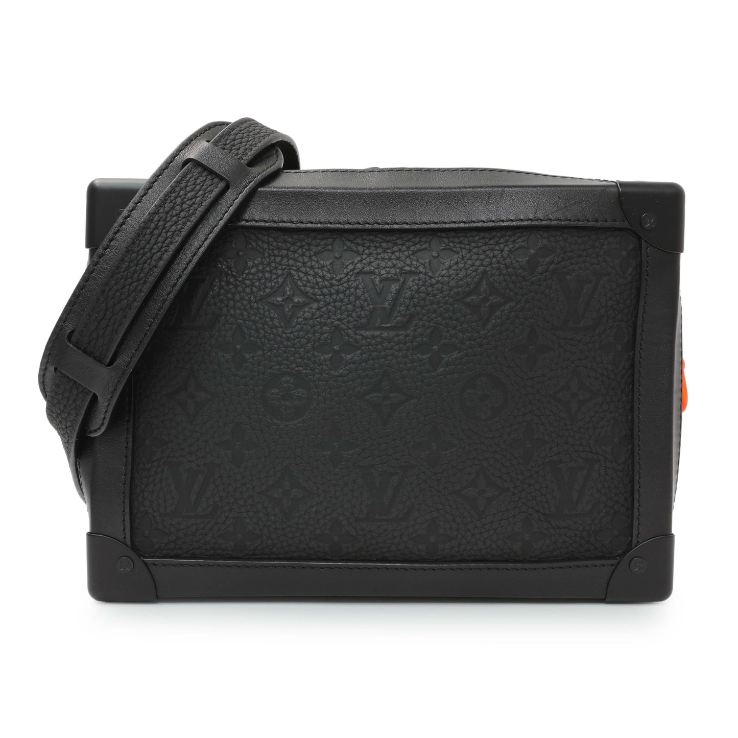 Exclusive Louis Vuitton Taurillon Monogram Solar Ray Soft Trunk Black — Front View