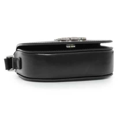 Exclusive Celine Black Shiny Calfskin Nano Triomphe Besace — Top View