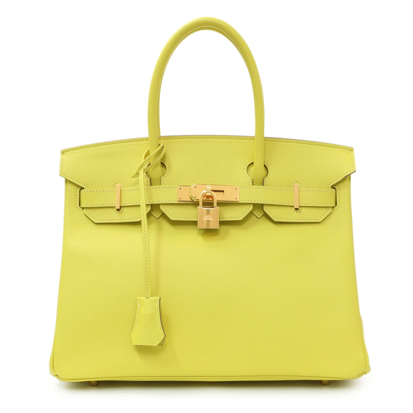 Exclusive Hermes Lime Epsom Birkin 30 — Front View
