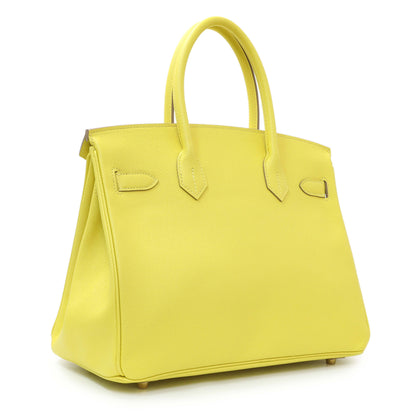 Exclusive Hermes Lime Epsom Birkin 30 — Side View