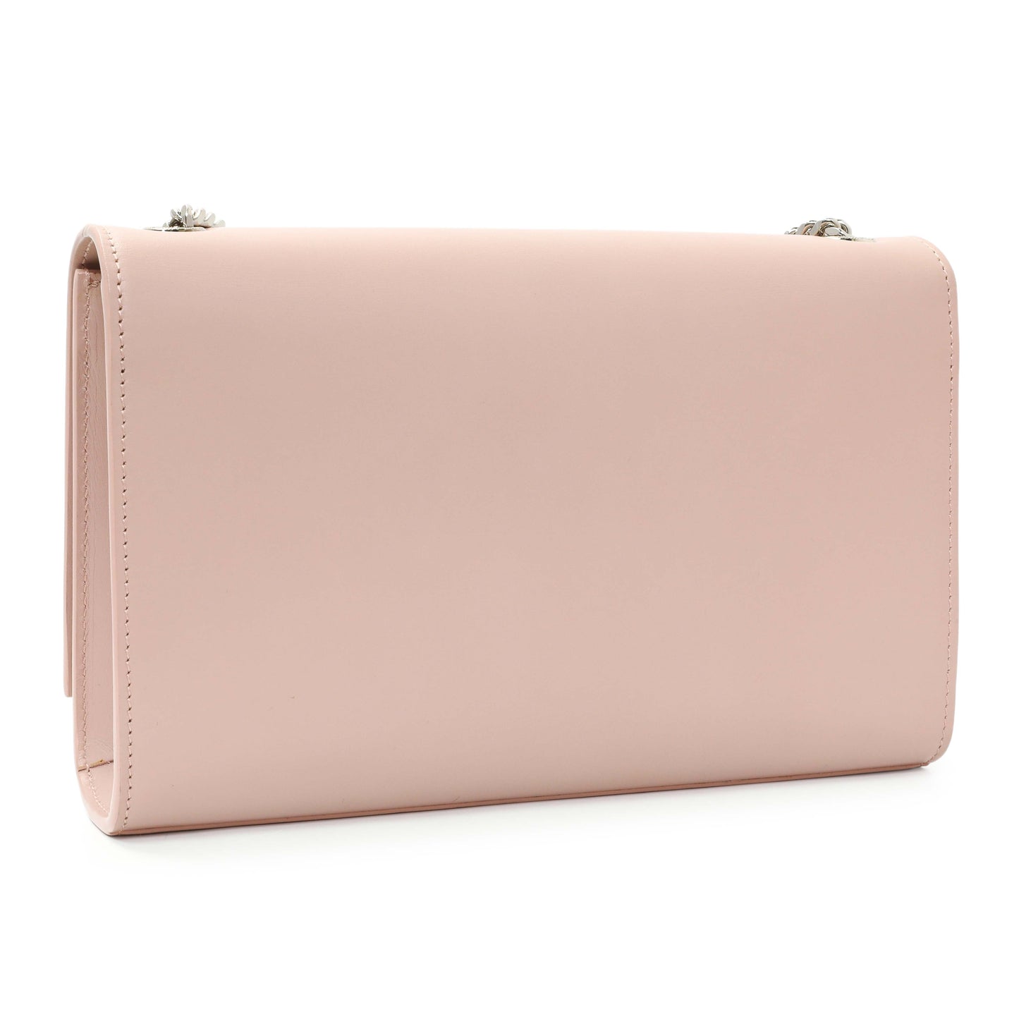 Exclusive Saint Laurent Pink Smooth Calfskin Medium Classic Monogram Kate Tassel Satchel — Side View