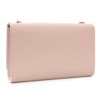 Exclusive Saint Laurent Pink Smooth Calfskin Medium Classic Monogram Kate Tassel Satchel — Side View