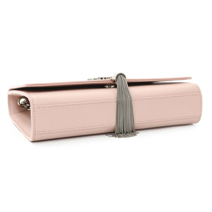 Exclusive Saint Laurent Pink Smooth Calfskin Medium Classic Monogram Kate Tassel Satchel — Back View