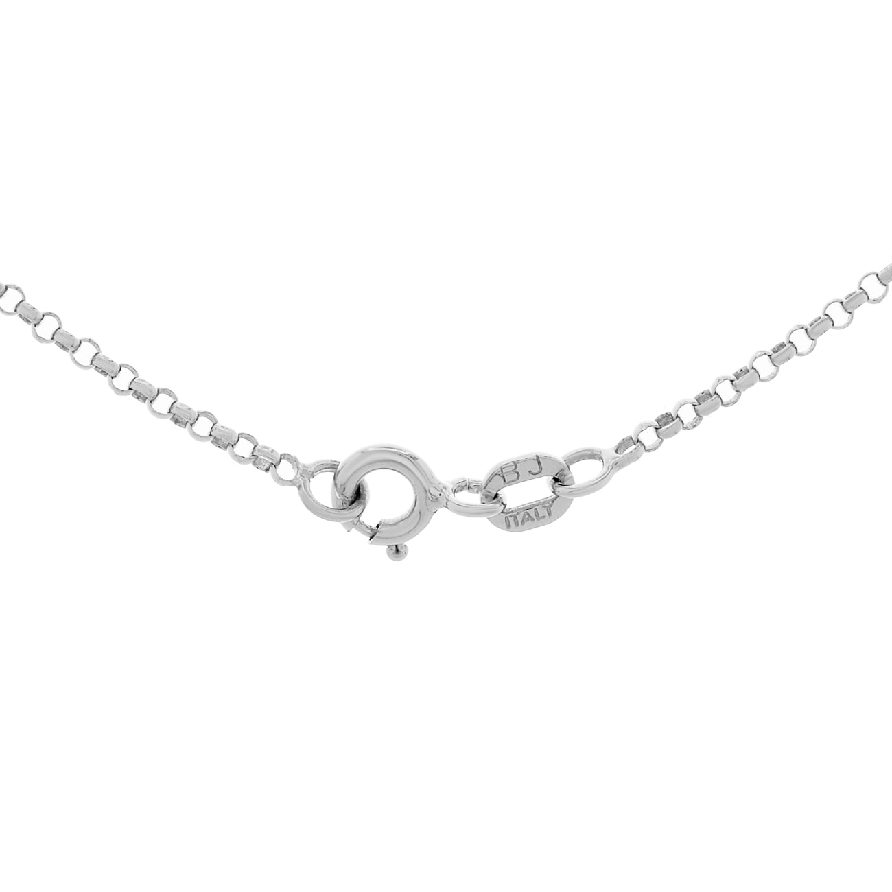 Exclusive 14K White Gold Puffed Heart Lariat Pendant — Side View