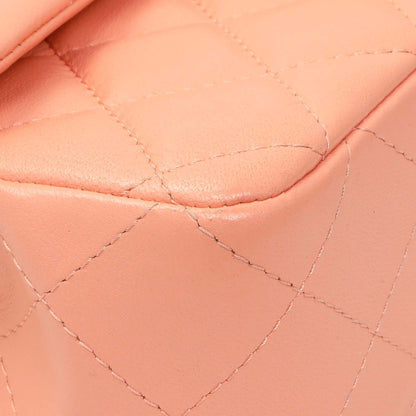 Exclusive Chanel Light Orange Lambskin Mini Rectangular Classic Flap Bag — Top View