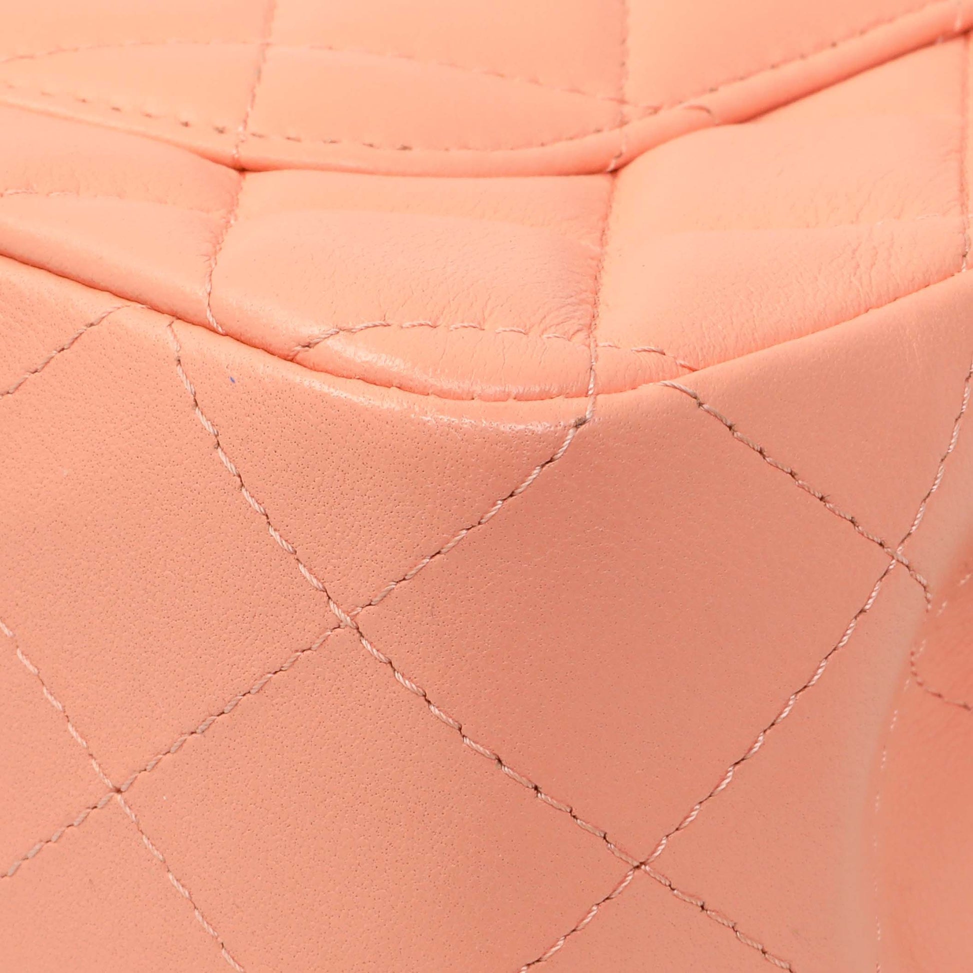 Exclusive Chanel Light Orange Lambskin Mini Rectangular Classic Flap Bag — Alternate View 7