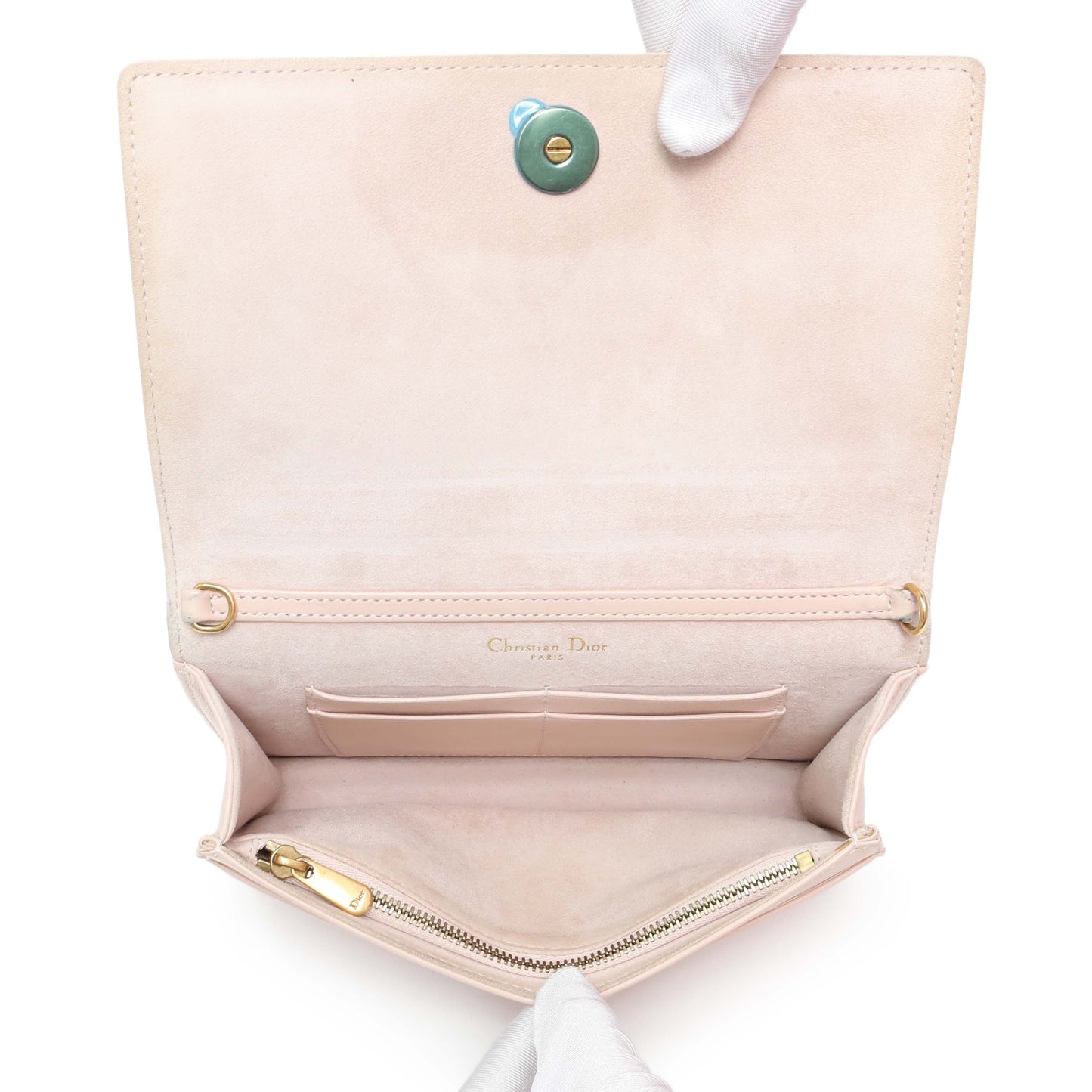 Exclusive Christian Dior Studded Calfskin Diorama Wallet On Chain — Alternate View 8