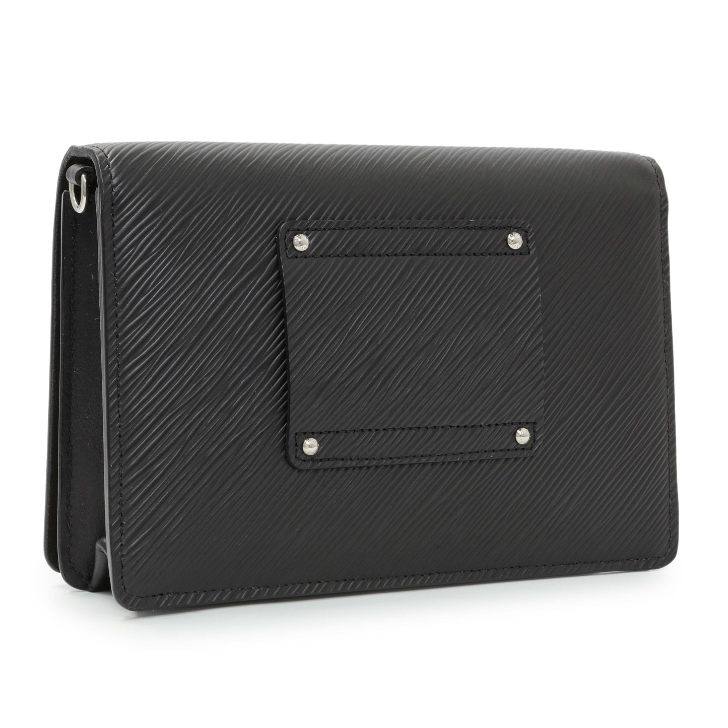 Exclusive Louis Vuitton Black Epi Twist Belt Chain Wallet — Side View