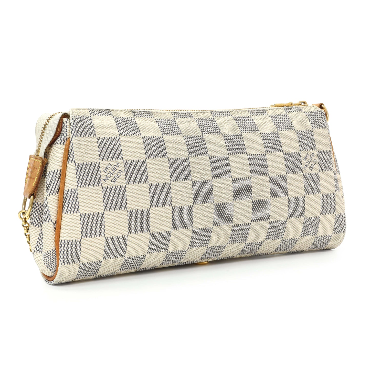 Exclusive Louis Vuitton Damier Azur Eva Clutch — Side View